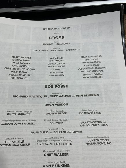 Fosse The Musical Full Color Artwork Souvenir Program - Picture 5 of 6